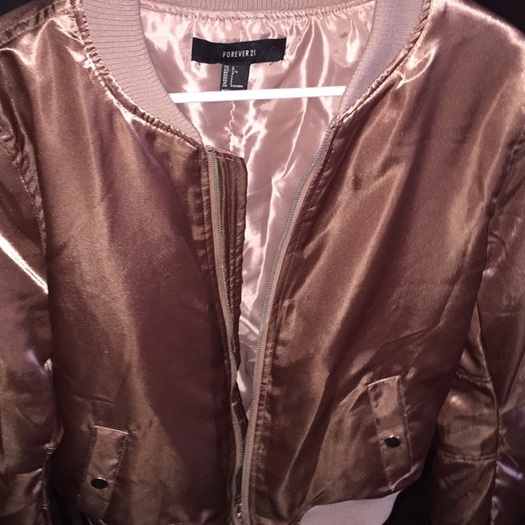 rose gold bomber jacket